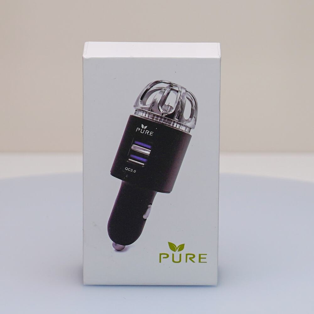 PURE Car Air Purifier & QC 3.0 Dual USB Charger Ionizer
